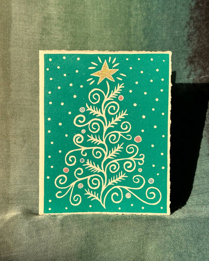 2023 Linocut Holiday Cards (4 Pack)