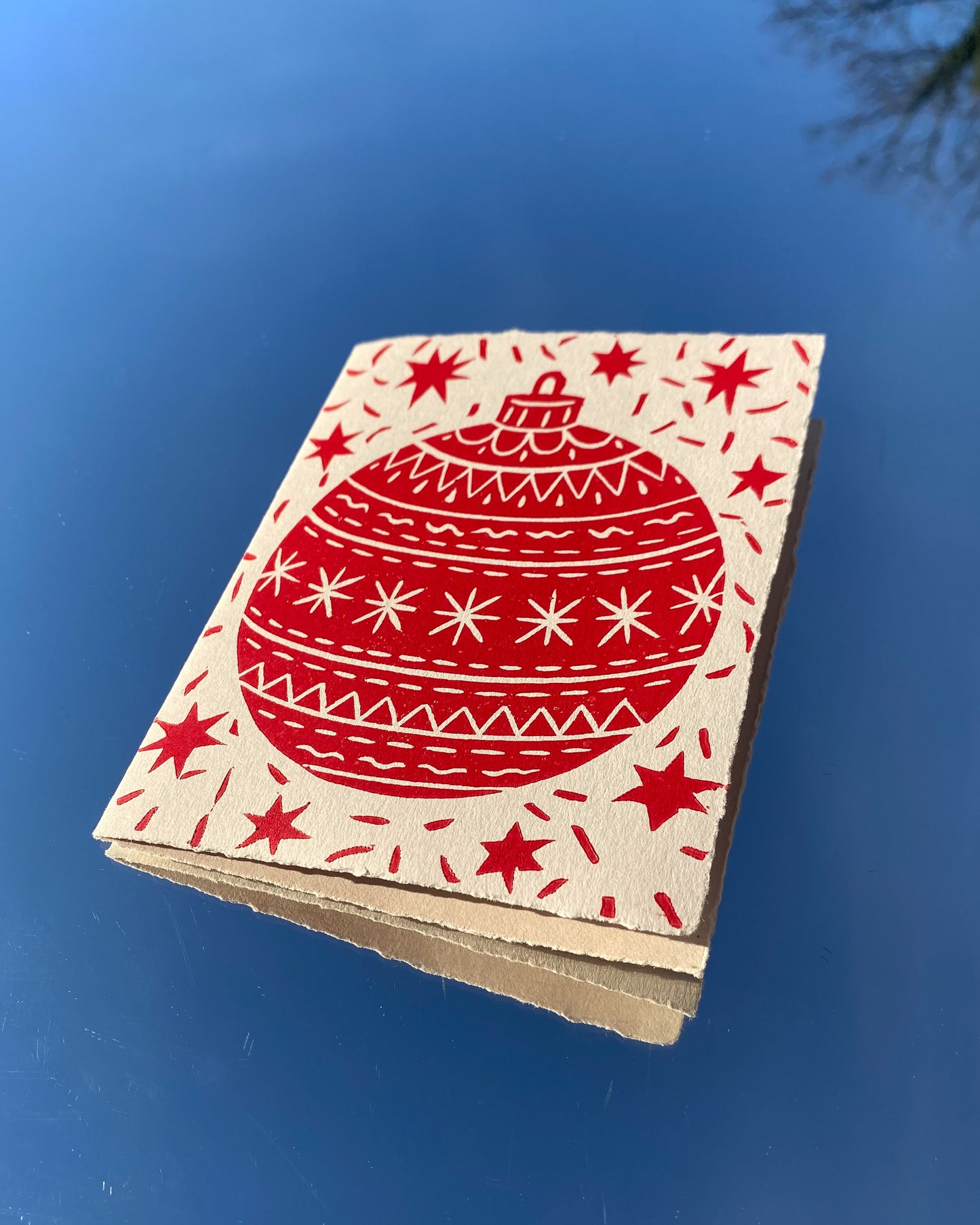 2021 Linocut Holiday Cards (4 Pack)